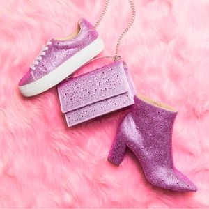 NEW W/tags - Betsey Johnson Sparkler Convertible Bag in Pink